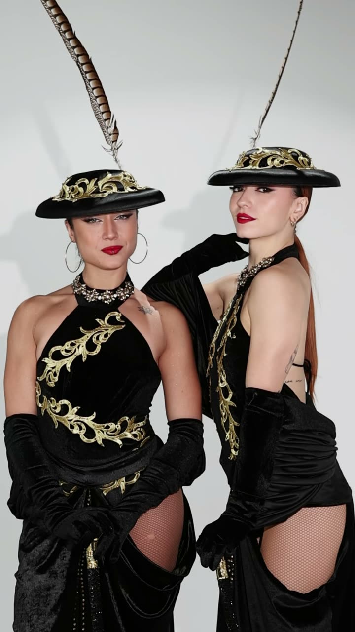 A performer in a Refined costume from the rental collection